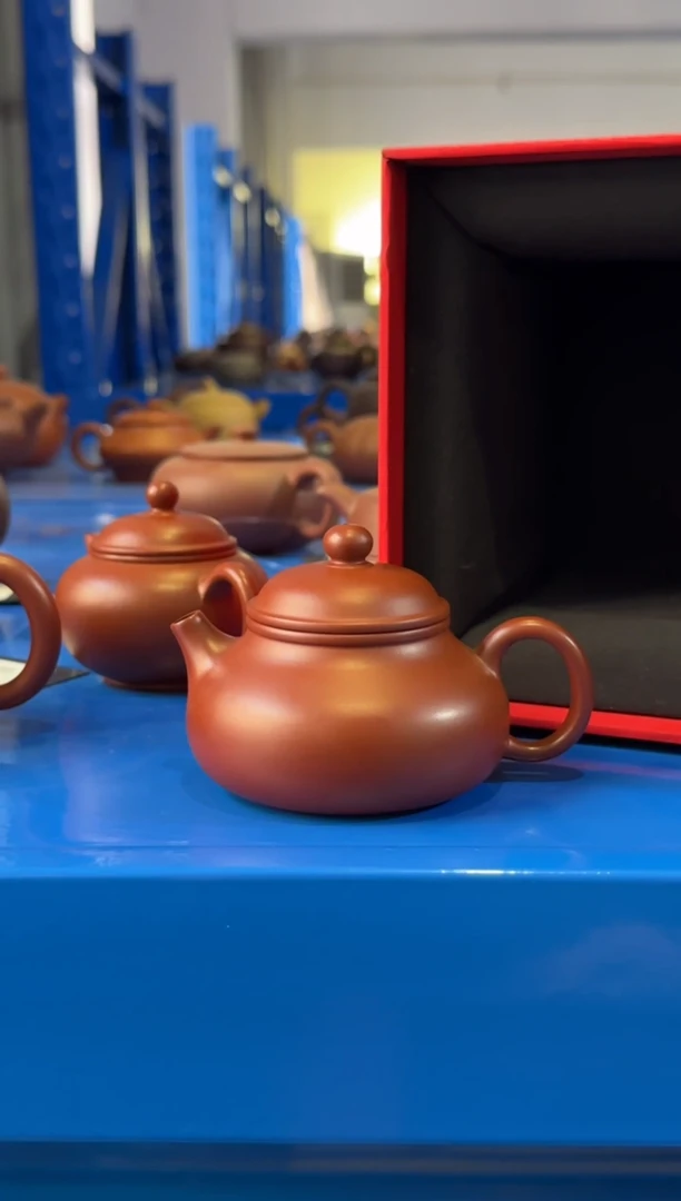 【闪购商品】紫砂茶壶容天 礼 朱泥120cc