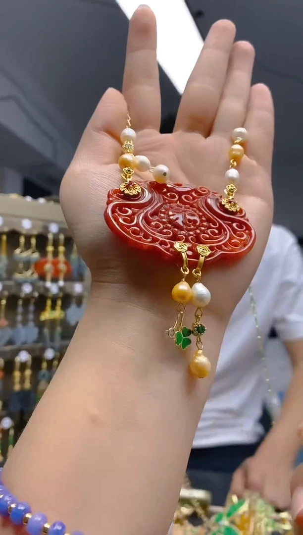 【闪购商品】翡翠耳饰合金0409翡翠锁骨链