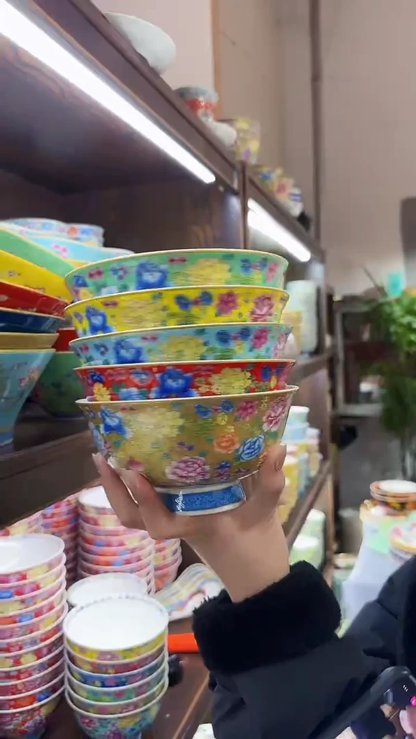 【闪购商品】瓷片6英寸饭碗5个景德镇餐具