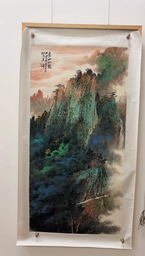 国画李文峰精品四尺整张泼彩