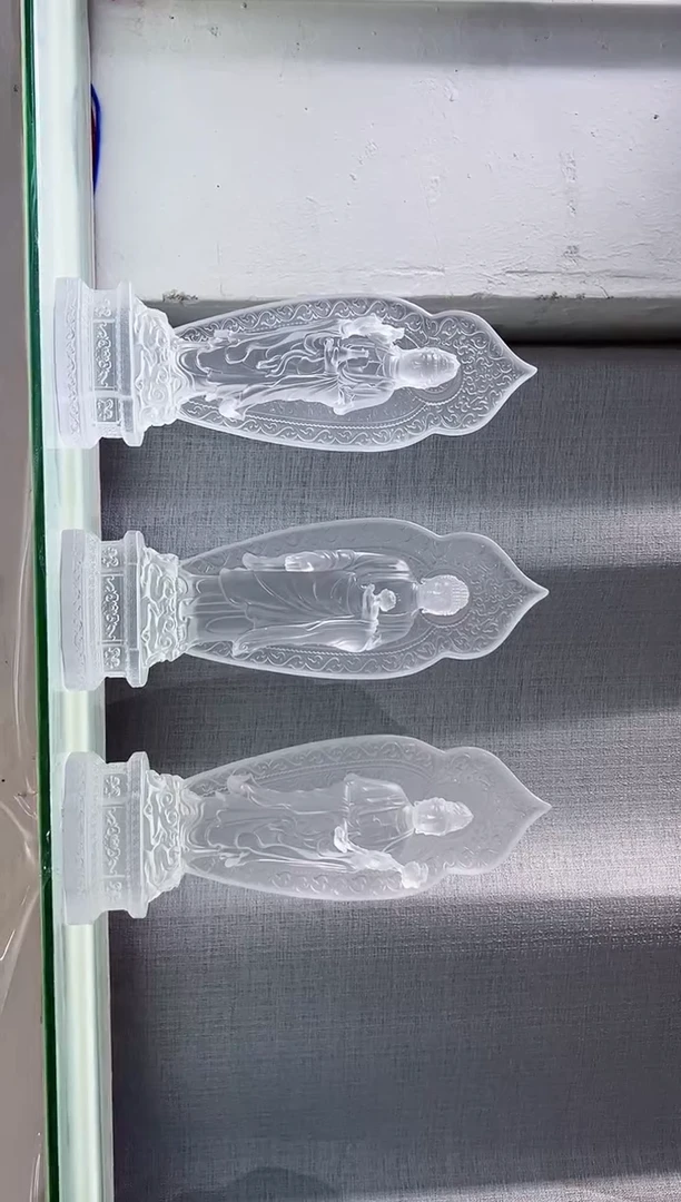 琉璃手工艺品古法琉璃西方三圣摆件