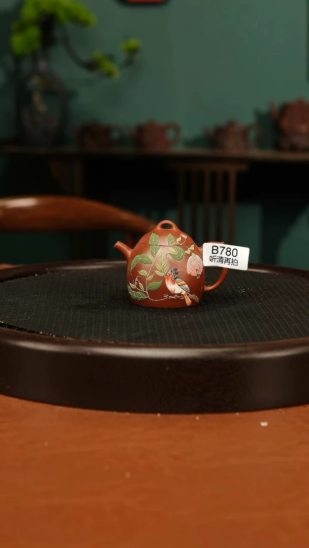 紫砂茶宠780秦权宫廷画师.高货朱泥壶
