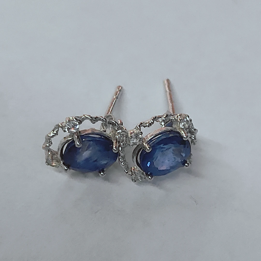 1-36蓝宝石镶嵌耳饰