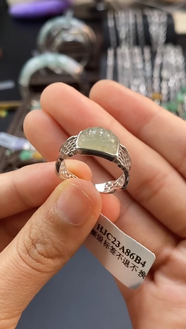 颈饰银S925镶嵌翡翠14961