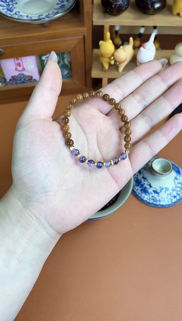 非洲檀香无事牌菩提木质串珠手串/多发性其一/不带盒子