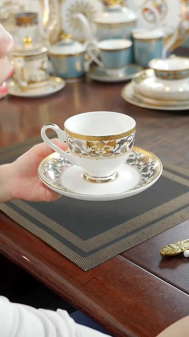 瓷片咖啡杯碟1套