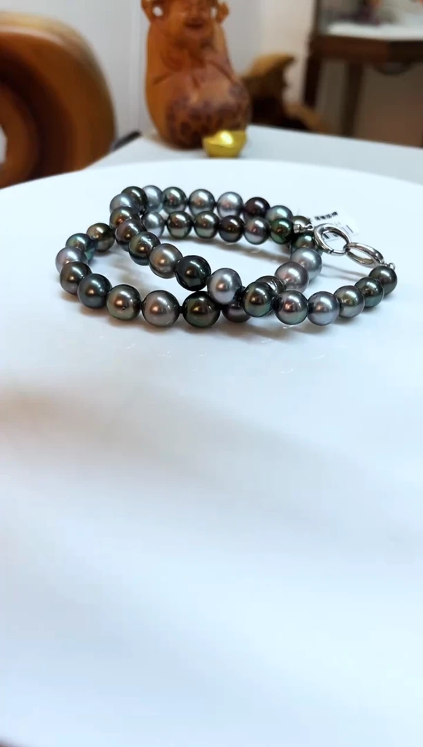 银S925镶嵌颈饰海水珍珠8-11mm