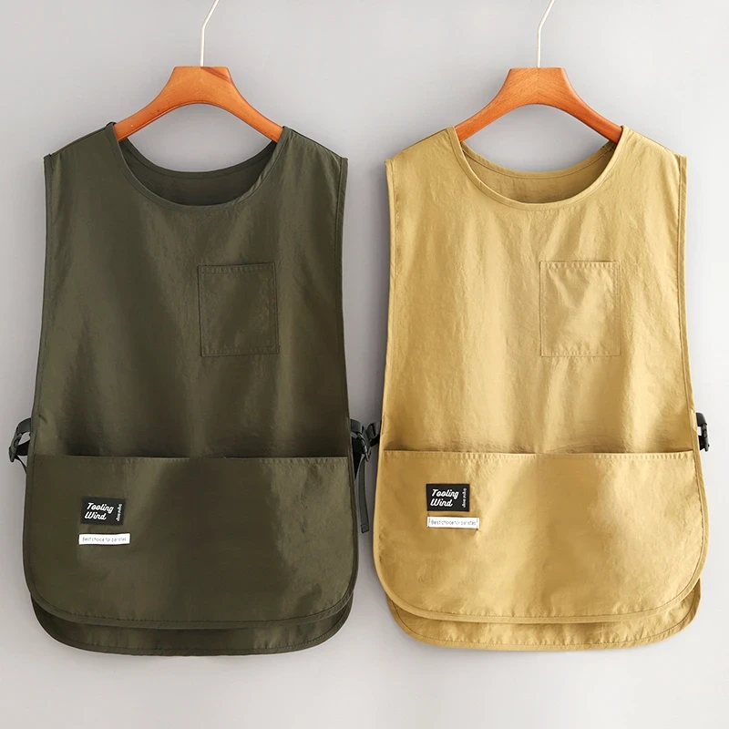 日式马甲围裙厨房家用防泼水耐磨坎肩男女餐饮专用工作服做饭薄款