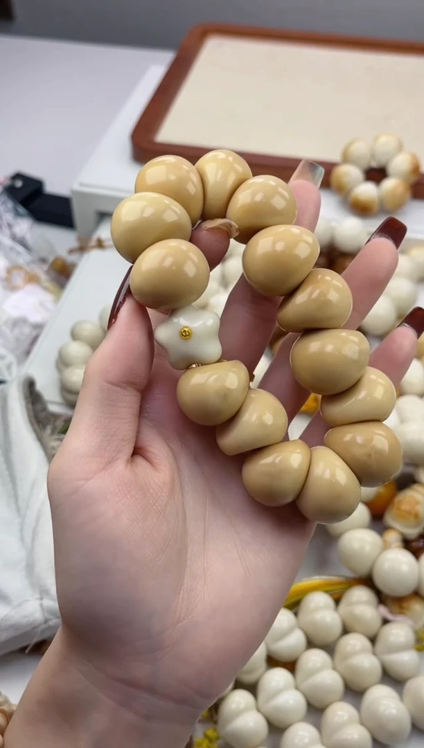 手串菩提根/象牙果象牙果风化蒜瓣大肠21+星星瑕疵不补