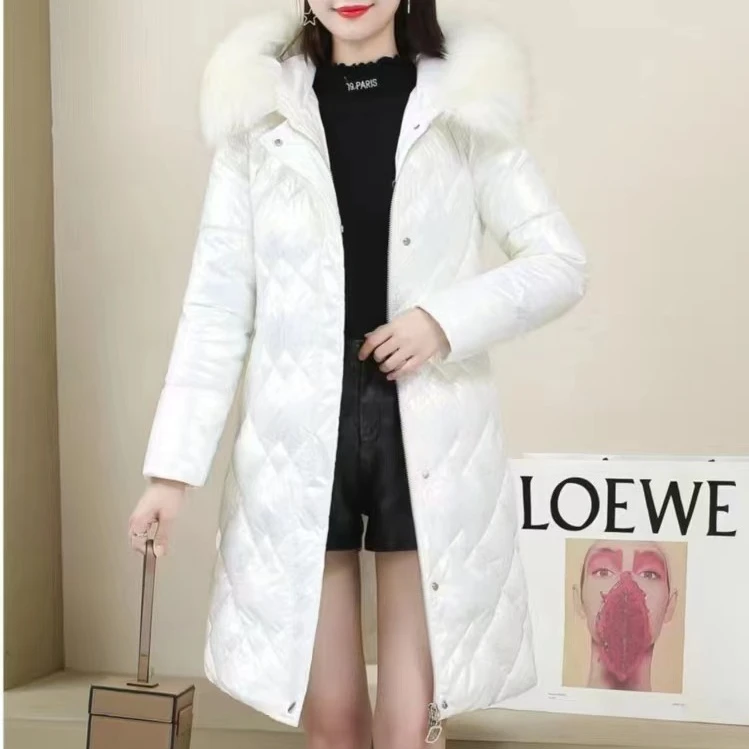 9830秋冬新款连帽棉衣瑕疵外套百搭时尚棉服洋气女士上衣女衣长89