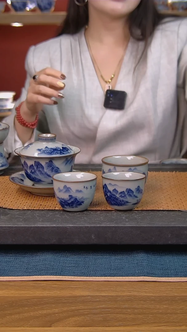 简装家用款4件套 老陶泥开片纹陶瓷茶具