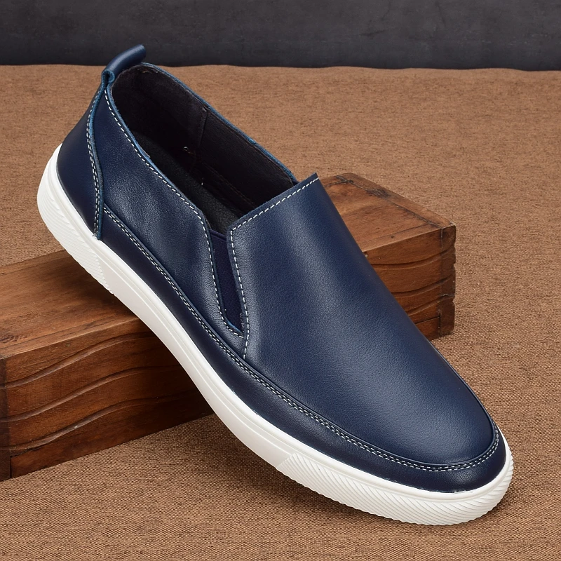 CATIA SELI男鞋真皮休闲时尚青年板鞋软底透气牛皮休闲鞋英伦皮鞋