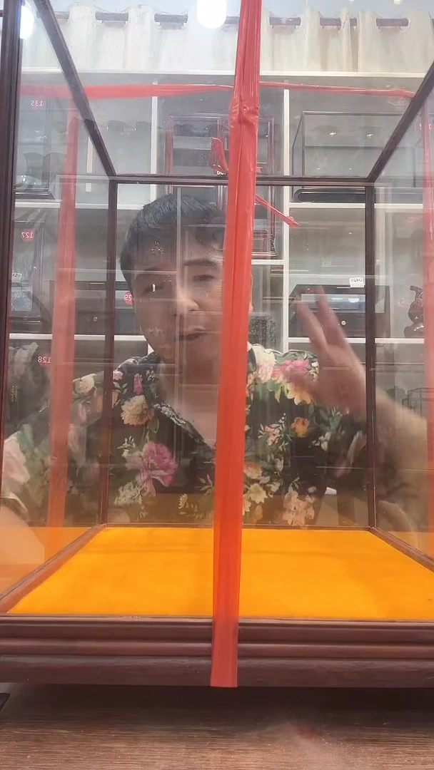红酸枝木类月****馆30*30*40玻璃罩909
