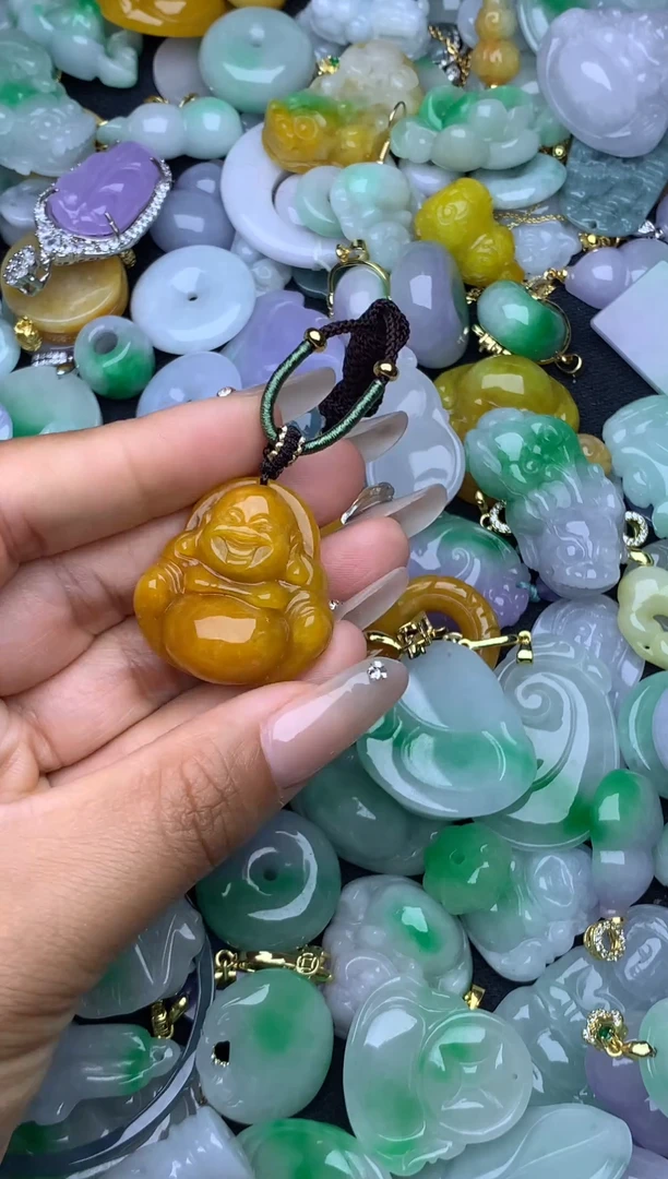 翡翠未镶嵌颈饰天然缅甸翡翠吊坠
