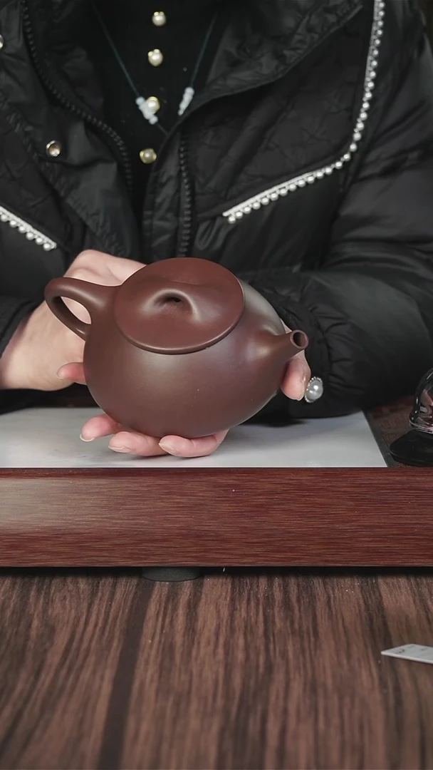 【闪购商品】紫砂茶壶ly  紫泥 景舟石瓢 350cc