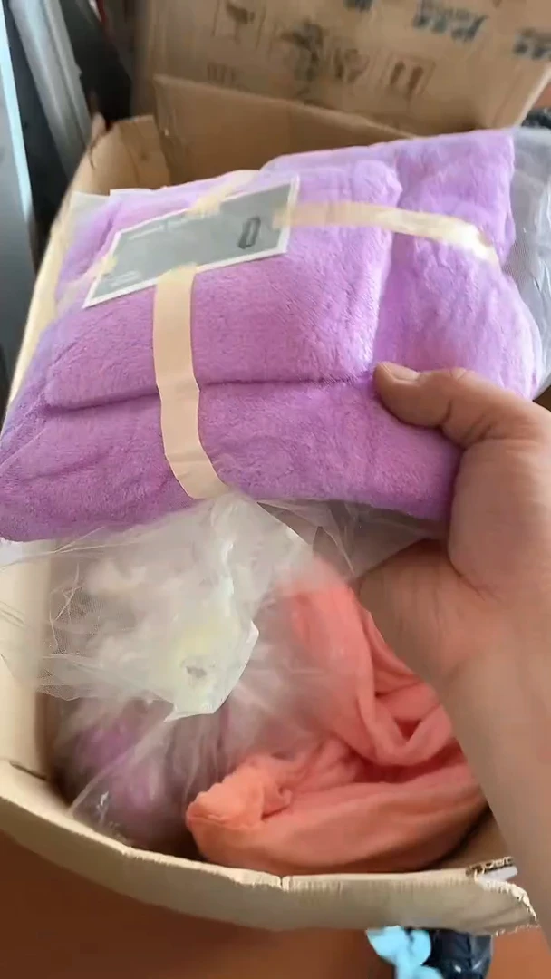 毛绒A085不掉毛浴~巾毛~巾套装发2套