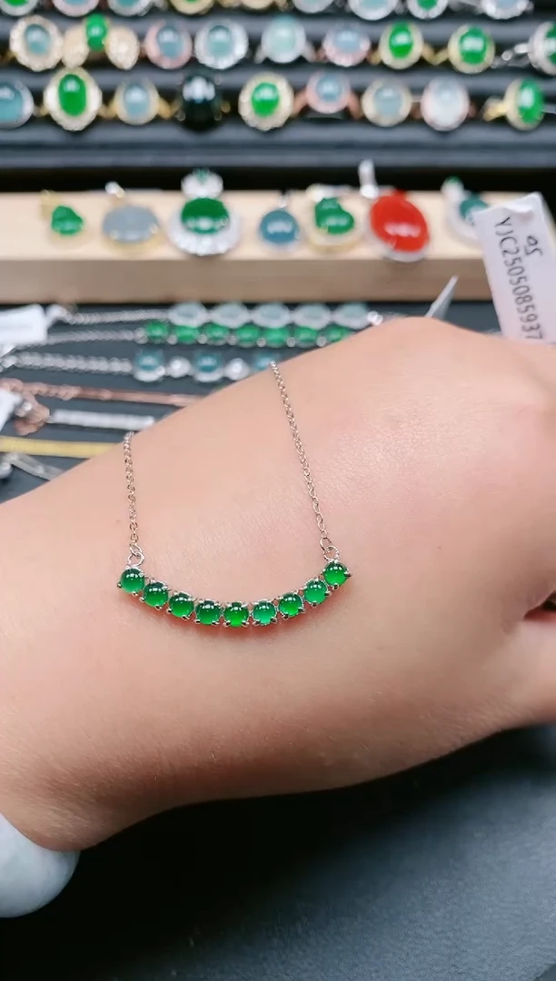 翡翠银S925镶嵌颈饰11111