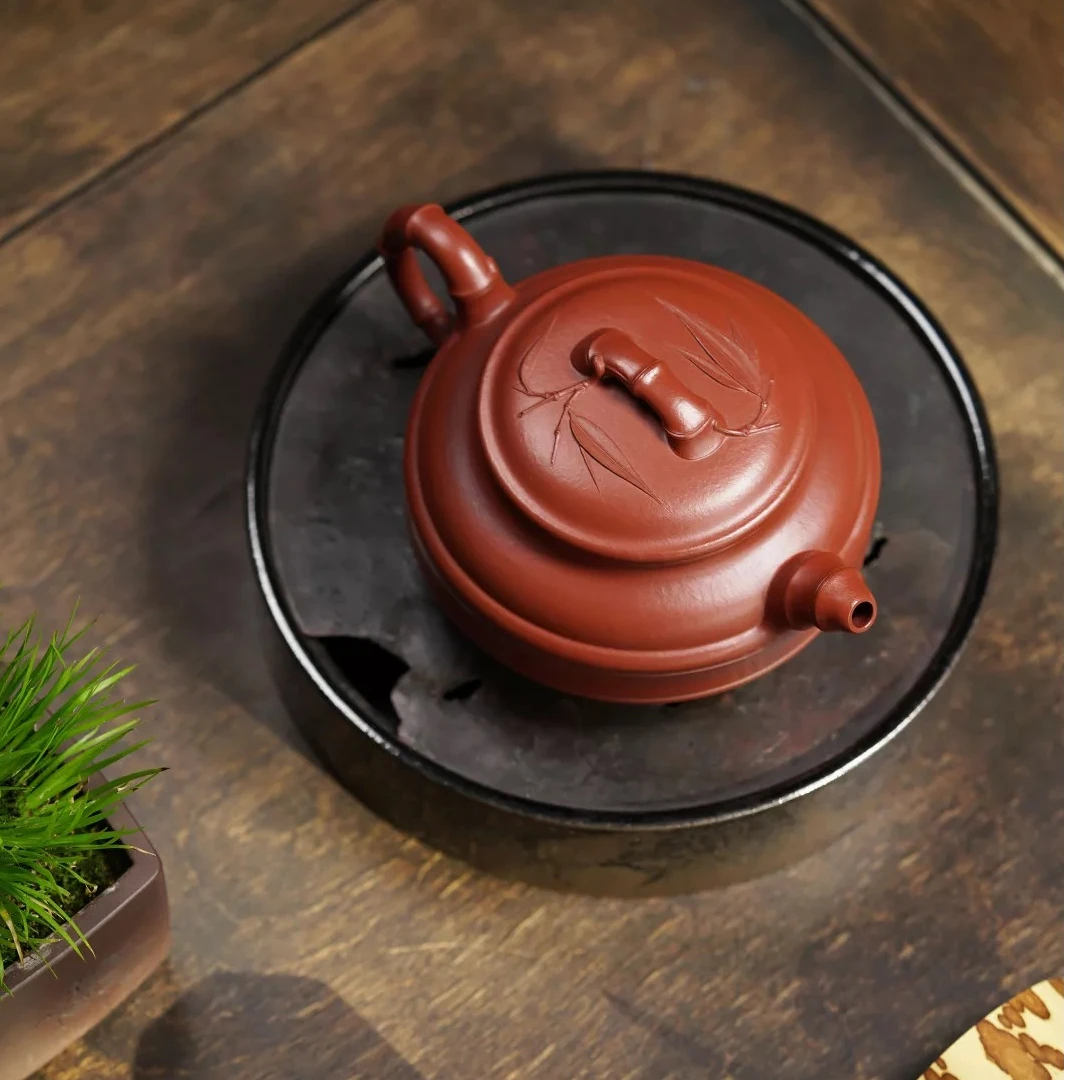 【详询客服】宜兴龙德堂 汤宣武 双线竹鼓 原矿大红袍 约210cc手制