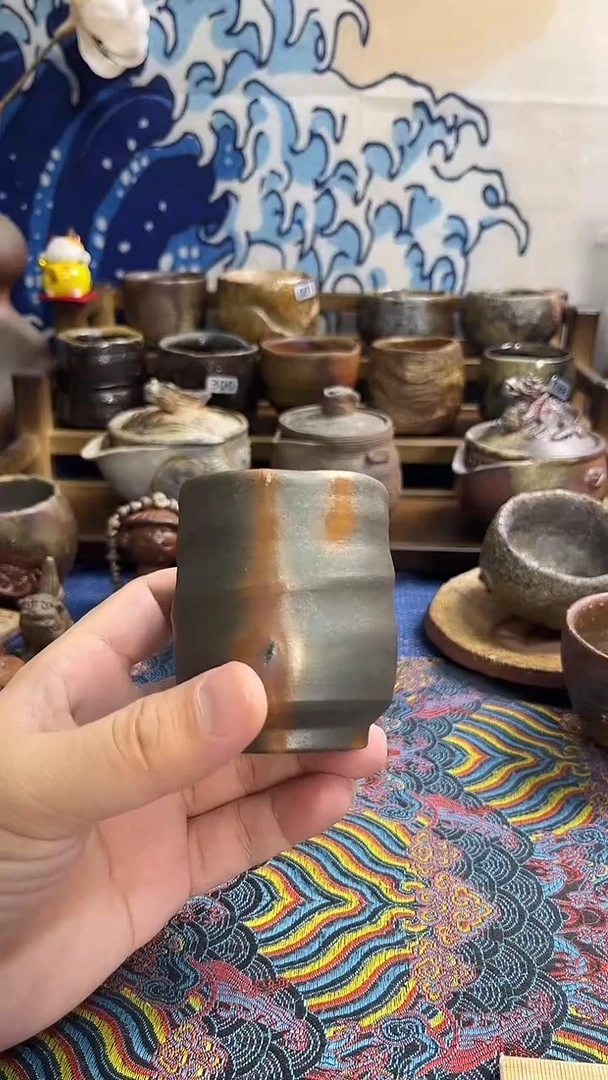 主人杯日式备前烧茶具茶器茶周边