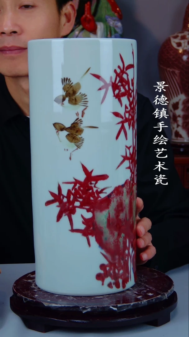 摆件陶景德镇手工手绘陶瓷摆件30