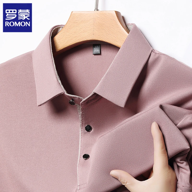 Romon/罗蒙polo衫男款男士短袖t恤夏季透气宽松翻领衬衫男款上衣
