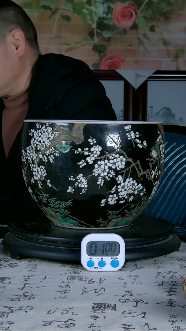 【闪购商品】缸粉彩精绘花卉图缸