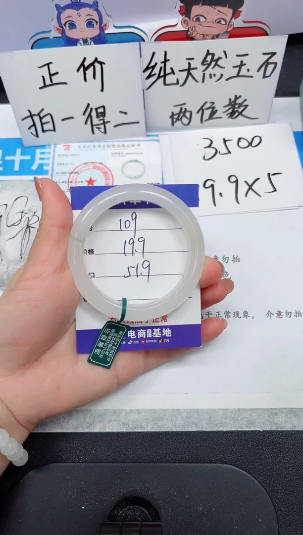 石英质玉手镯未镶嵌109#-圈口51.9