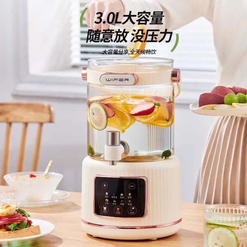 小米有品水龙头养生壶恒温煮茶器炖煮壶烧水壶大容量高硼硅花茶壶
