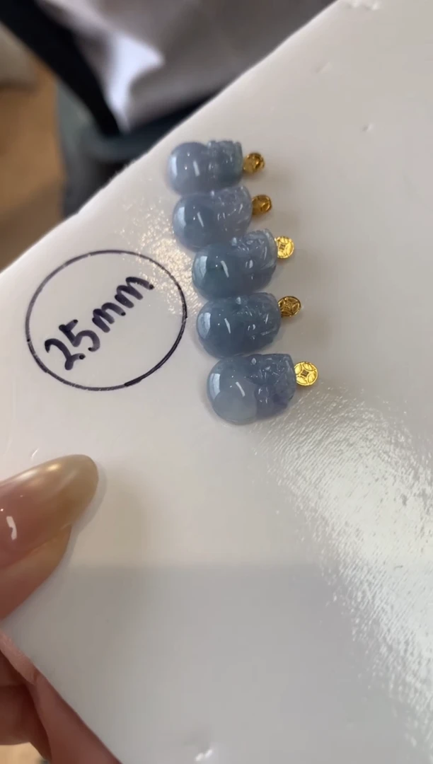 翡翠18K金镶嵌吊坠(不含链)貔貅 多样性发货1件