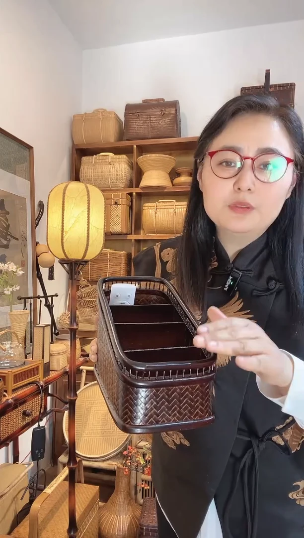 【闪购商品】手工竹编多功能收纳盒