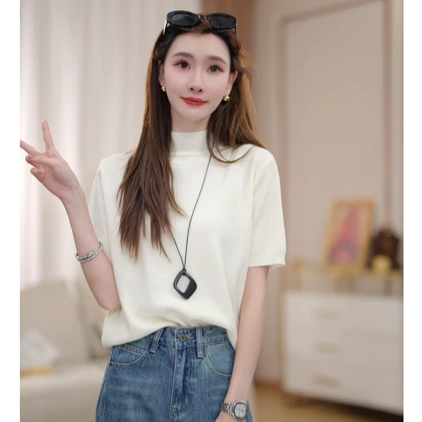 【新款上新】马克华菲舒适安迪绒中袖打底衫毛衣F53004A583