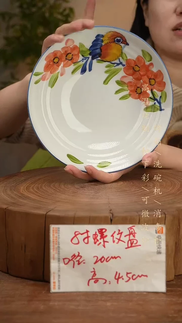 碗瓷景德镇手工手绘高温瓷釉下彩