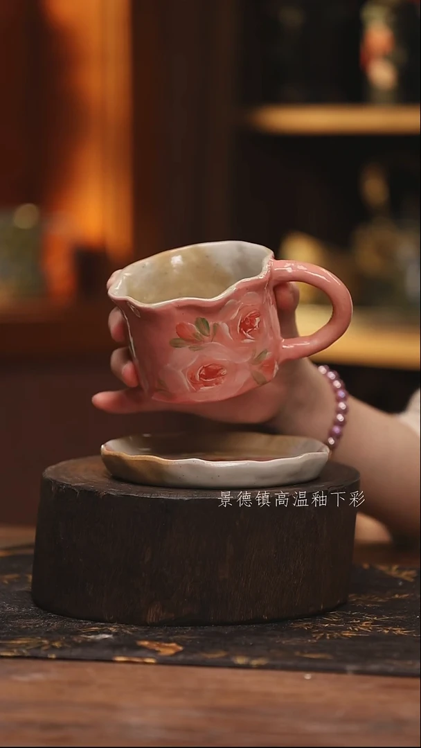 陶瓷景德镇高温釉下手绘陶瓷@L005@