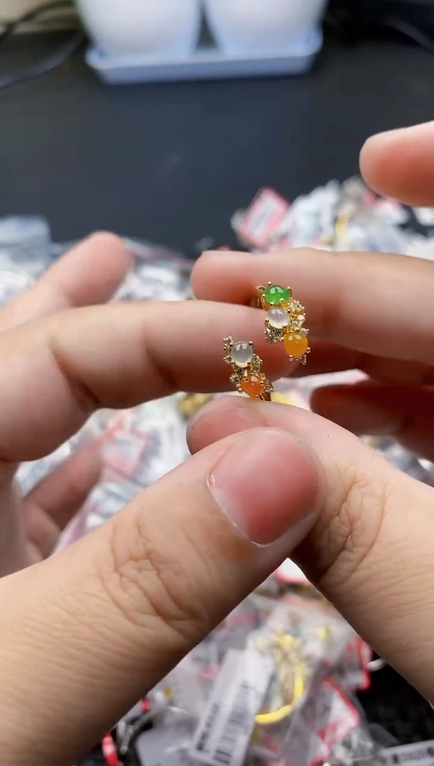 翡翠银S925镶嵌戒指55555---2