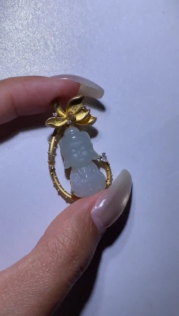 颈饰未镶嵌翡翠药师宝宝佛