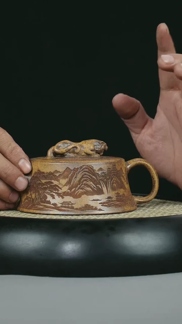 茶壶紫砂 龙骨金砂  卧虎藏龙