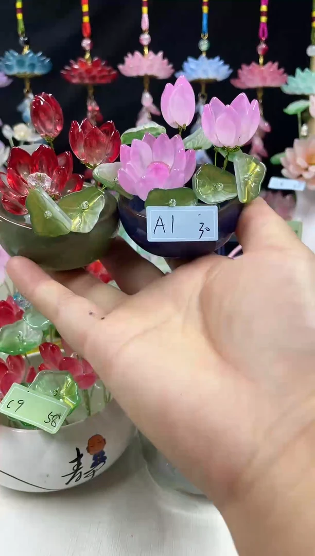 琉璃a1琉璃荷花小盆栽```````