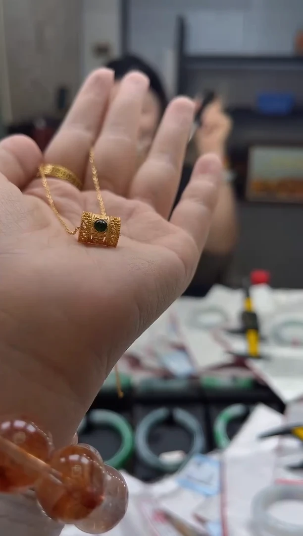 【闪购商品】翡翠颈饰银S925镶嵌0783755699