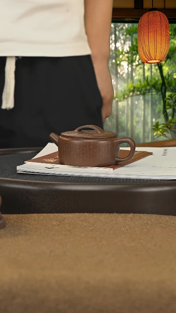 茶壶紫砂满刻心经汉瓦500