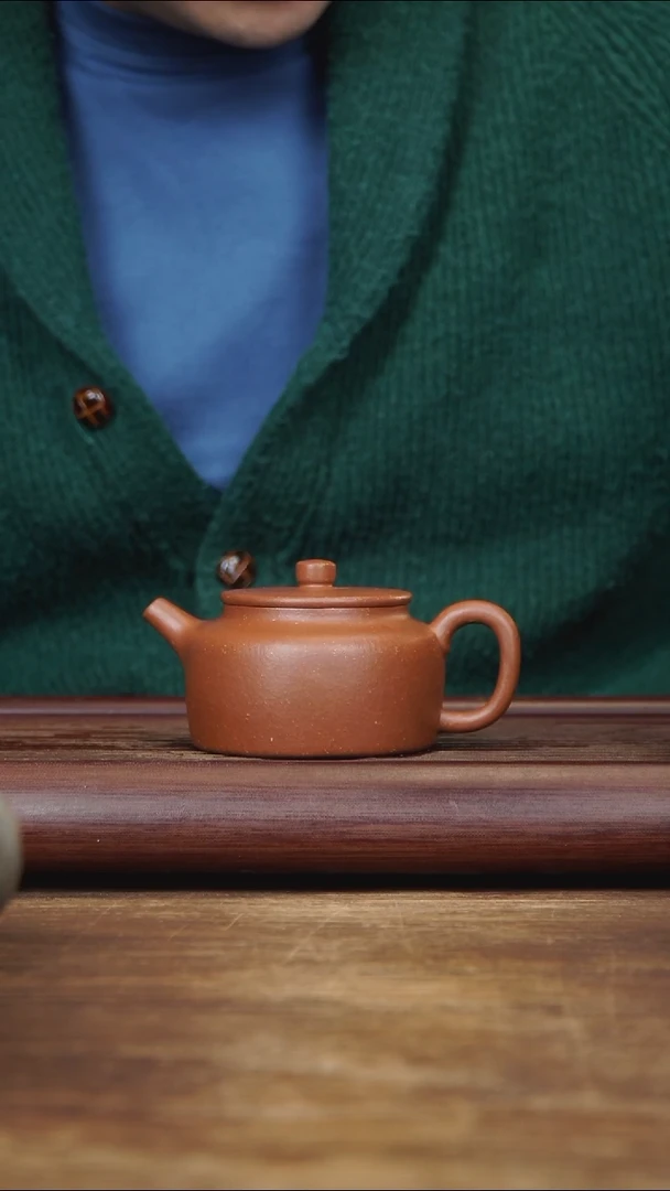 茶壶紫砂200ml 全手平盖德钟 家藏降坡泥