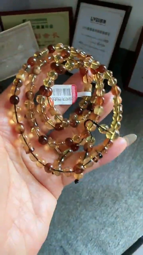 未镶嵌项链琥珀规格多宝手工打磨108#61