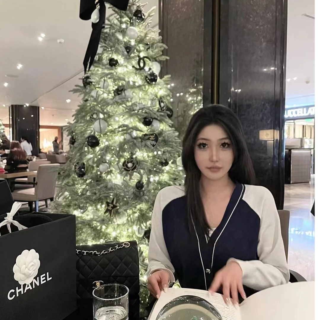 99新 Chanel/香奈儿 Chanel菱格纹拼接棒球外套 40码