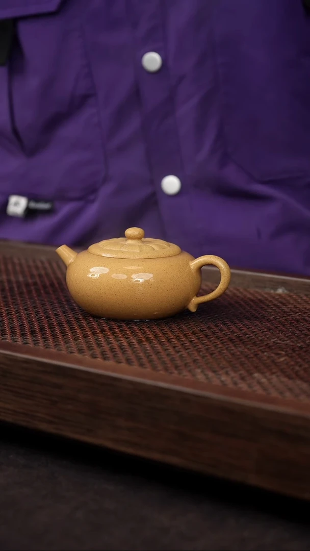 【闪购商品】紫砂茶壶黄金段莲蒲+矿标证书