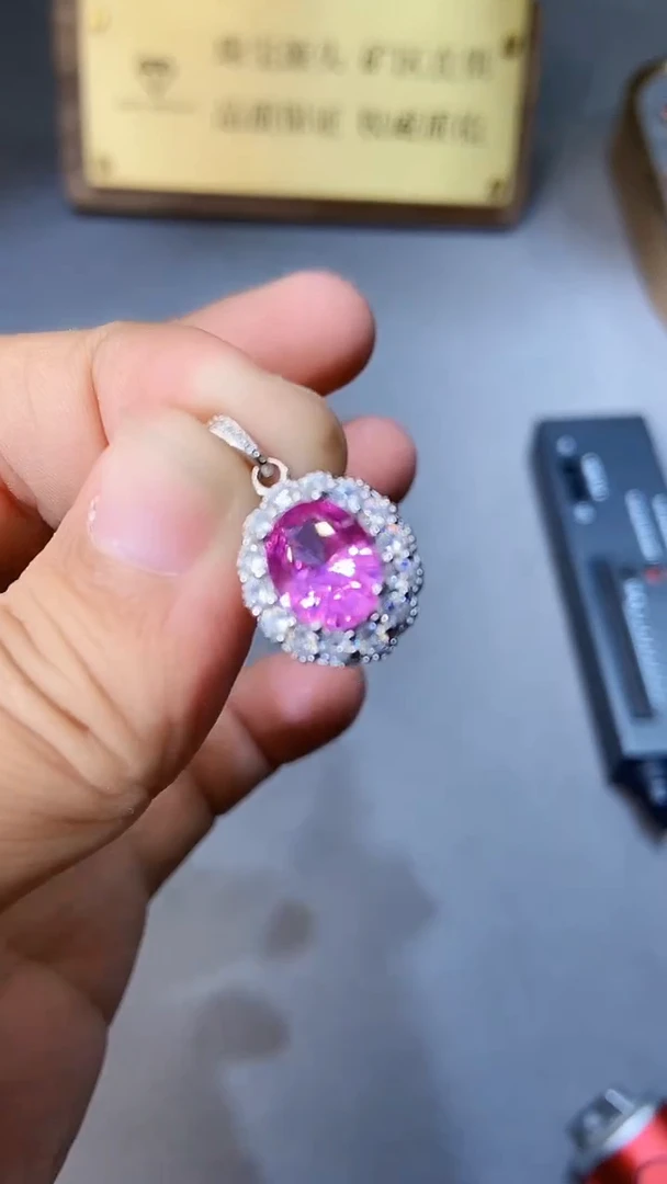 【闪购商品】彩色蓝宝石颈饰银S925镶嵌354