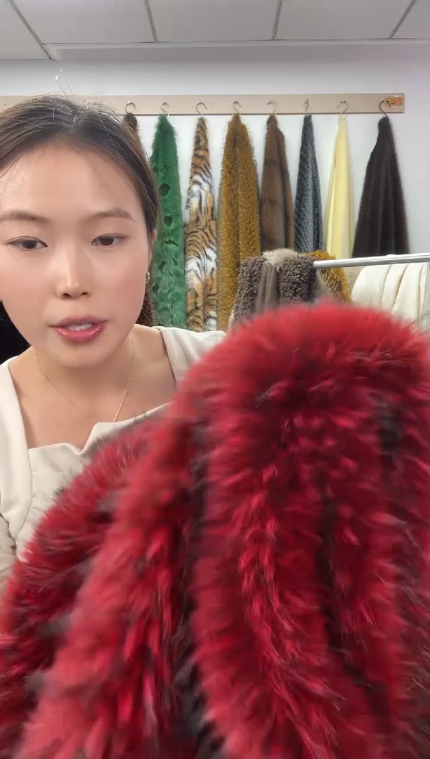 狐狸毛超级福利红色染尖狐狸毛