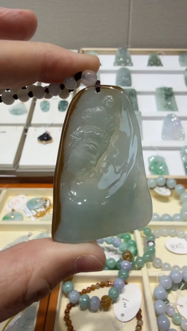 未镶嵌挂件翡翠A货翡翠多样性孤品国雕谢林工