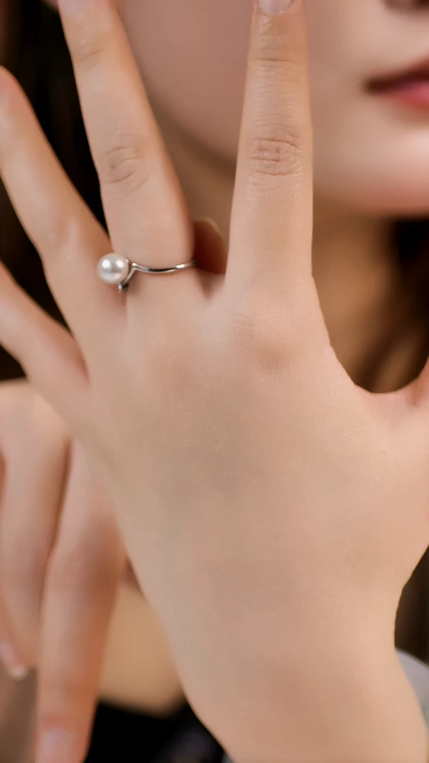未镶嵌戒指海水珍珠珍珠