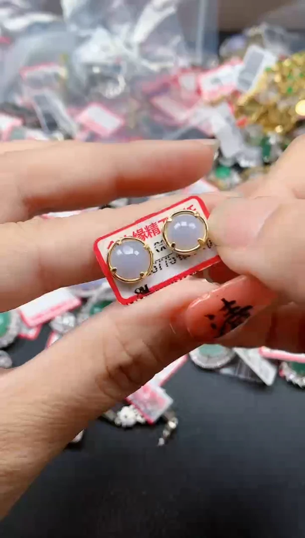 银S925镶嵌戒指翡翠天然A货缅甸翡翠