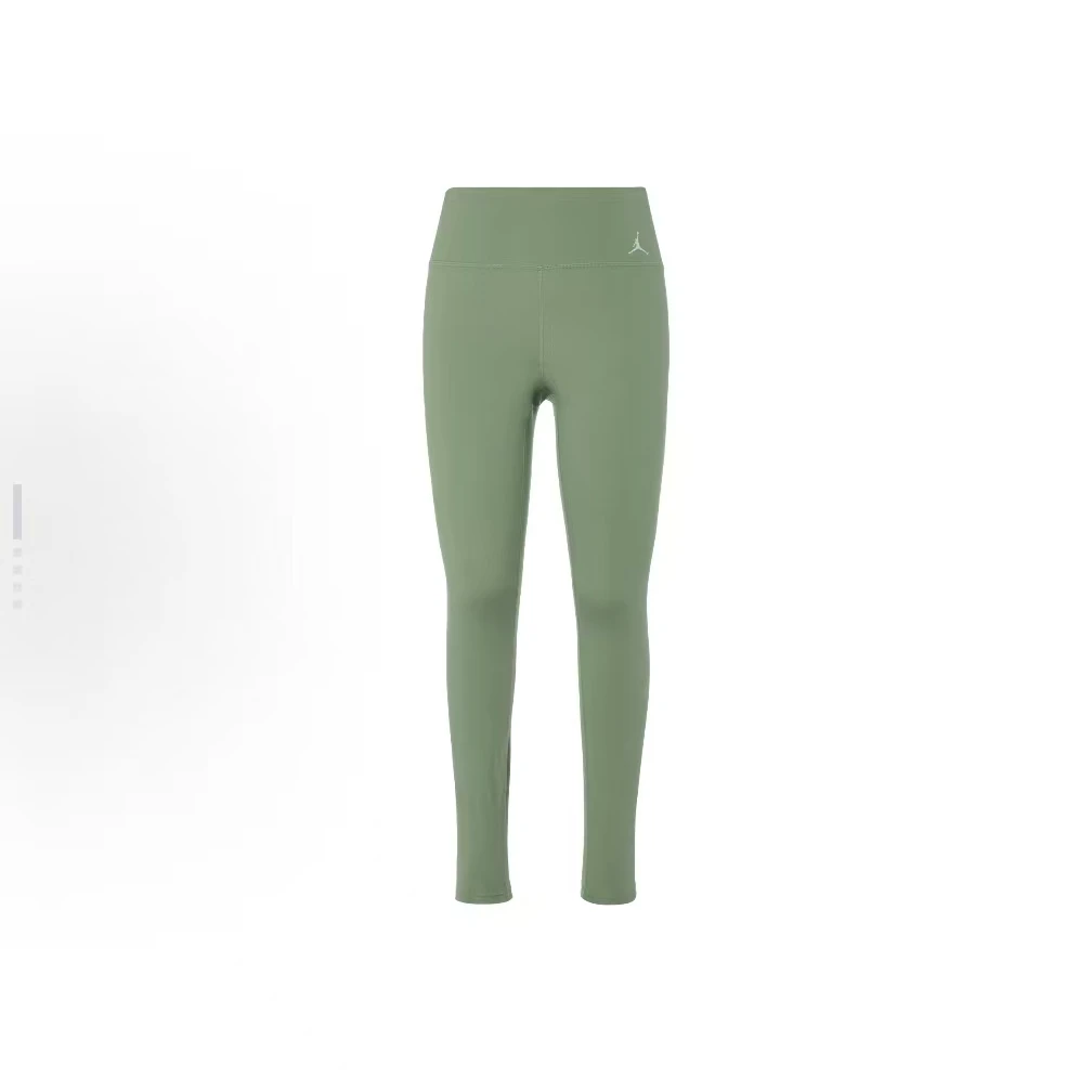 瑕疵款-Nike/AJ 纯色谨慎速干健身运动长裤 女款 油绿色