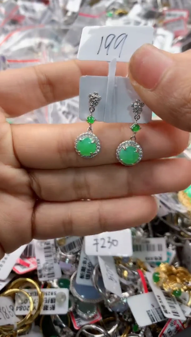 银S925镶嵌戒指翡翠2222   6